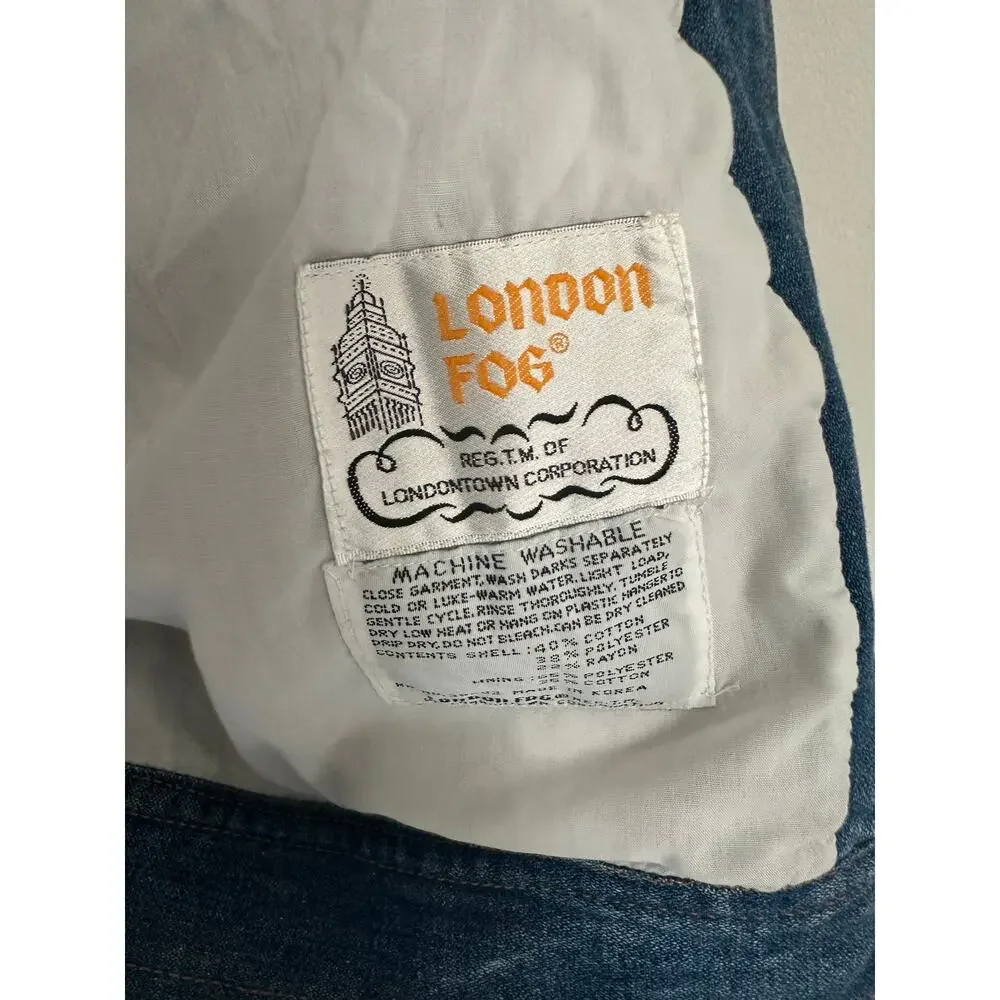 Vintage London Fog Jean Jacket Turbo size Large / 20